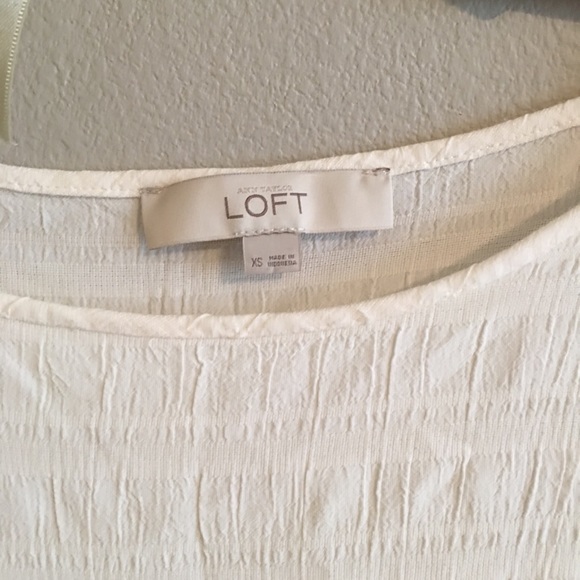 LOFT peplum swing top with stripe details - Picture 2 of 3